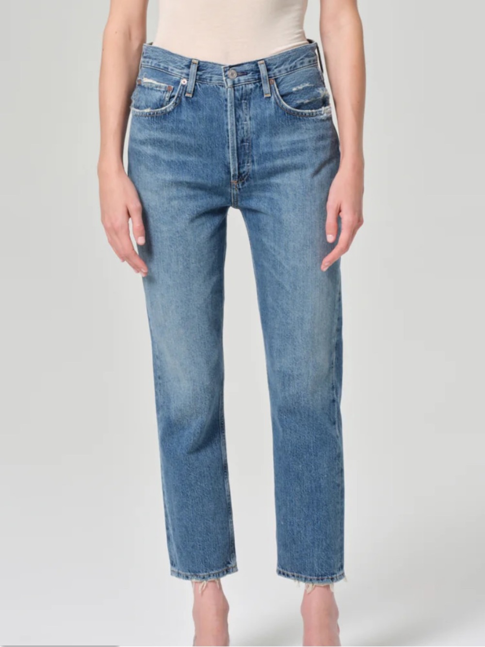 AGOLDE Riley High Rise Straight Crop Jeans Size 28